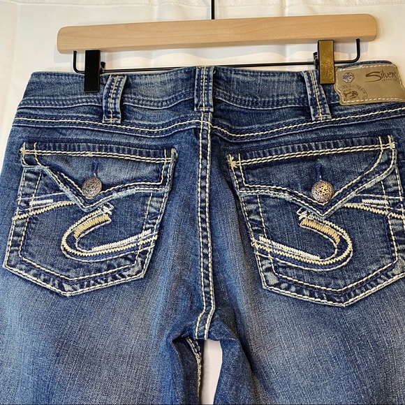 SILVER Jeans Women’s Size W30/L30 Denim Suki Bootcut Fit Stretch Mid Rise - Picture 10 of 13